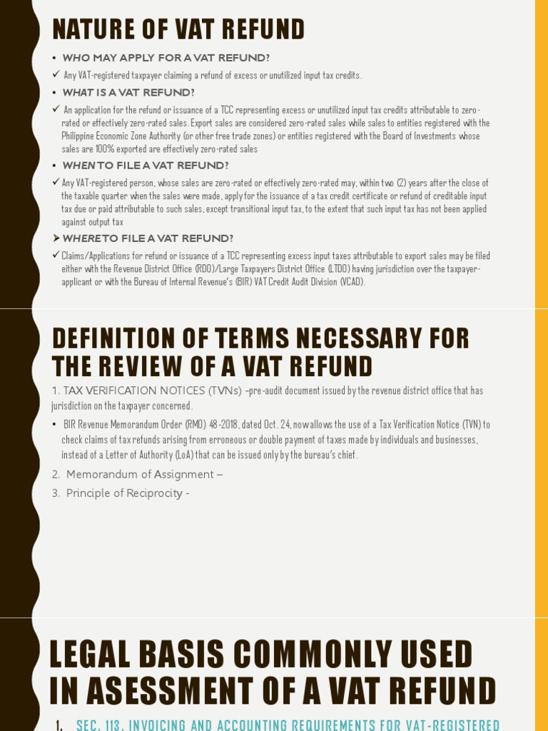 Understanding VAT Refund Applications | PDF | Value Added Tax | Tax Refund