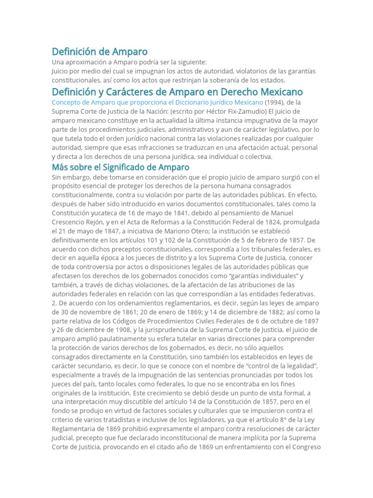 Para Que Sirve El Amparo | Amparo En Français – FWMN