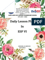 Daily Lesson Plan Cover Page