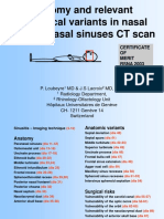 Nasal Sinus Anatomy and Variants in CT Imaging
