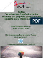 Taller: Valorización Económica de Los Residuos Del Pequeño Comercio y Su Impacto en El Medio Ambiente