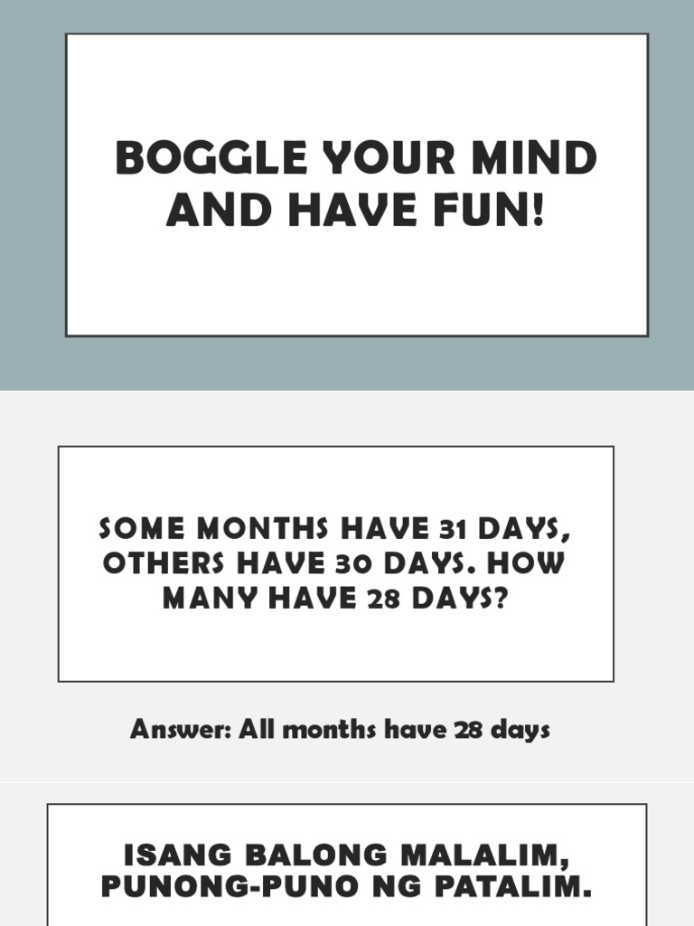 Riddles and A Lot of Fun! | PDF | Nature