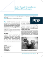 Mullerian Agenesis: An Unusual Presentation As Hematometra and Bilateral Hematosalpinx