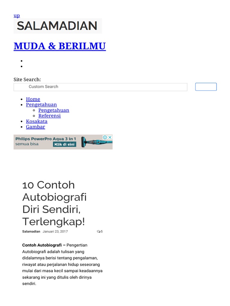 10 Contoh Autobiografi Diri Sendiri Terlengkap Salamadian