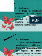I. Problem:: Is There A Significant Difference in The Mean Scores of The Students Exposed To The Two Teaching Methods of Teaching Mathematics?