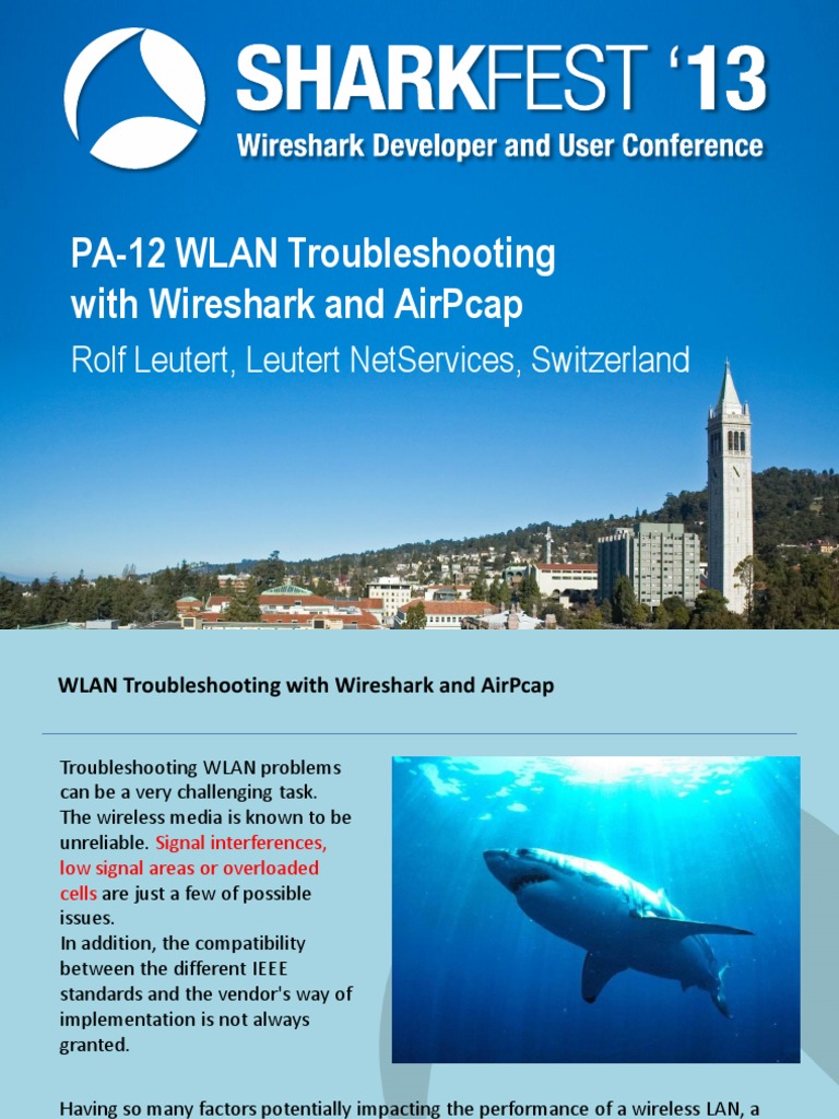 WLAN Troubleshooting With Wireshark and AirPcap Sharkfest PDF