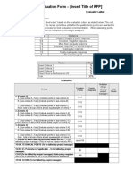 RFP Evaluation Form - (Insert Title of RFP)