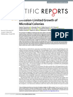 Diffusion-Limited Growth of Microbial Colonies