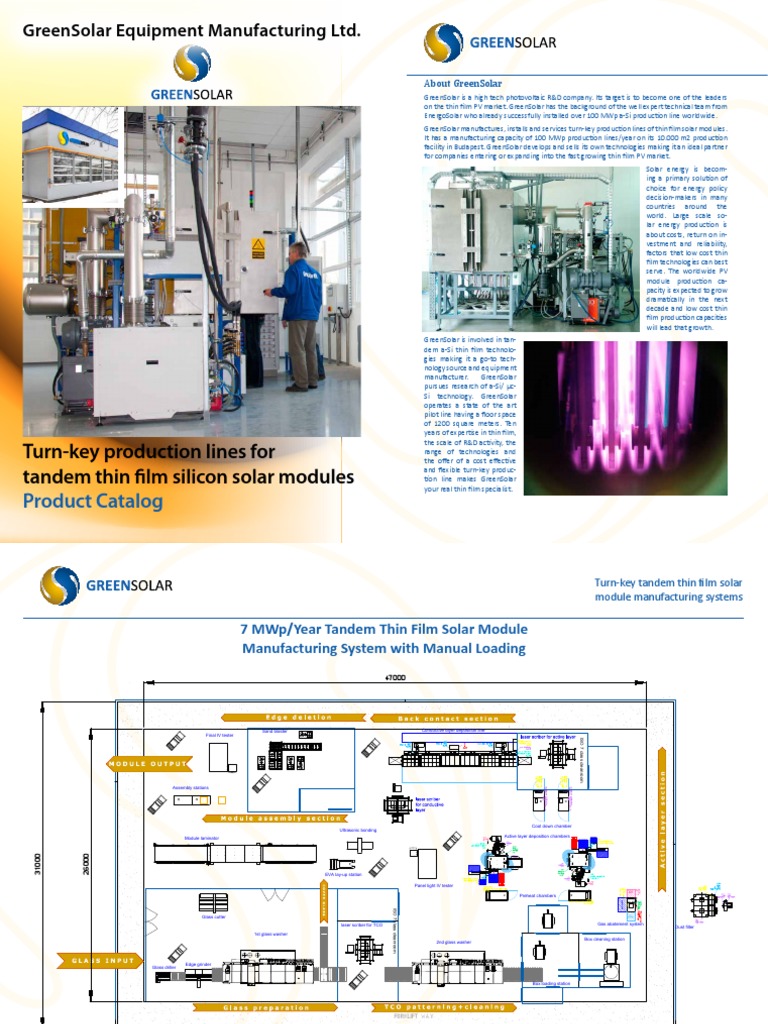 Turn-Key Thin Film Solar Module Systems | PDF | Solar Cell | Thin Film ...