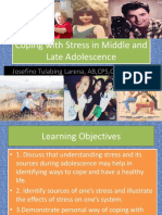 Coping With Stress in Middle and Late Adolescence