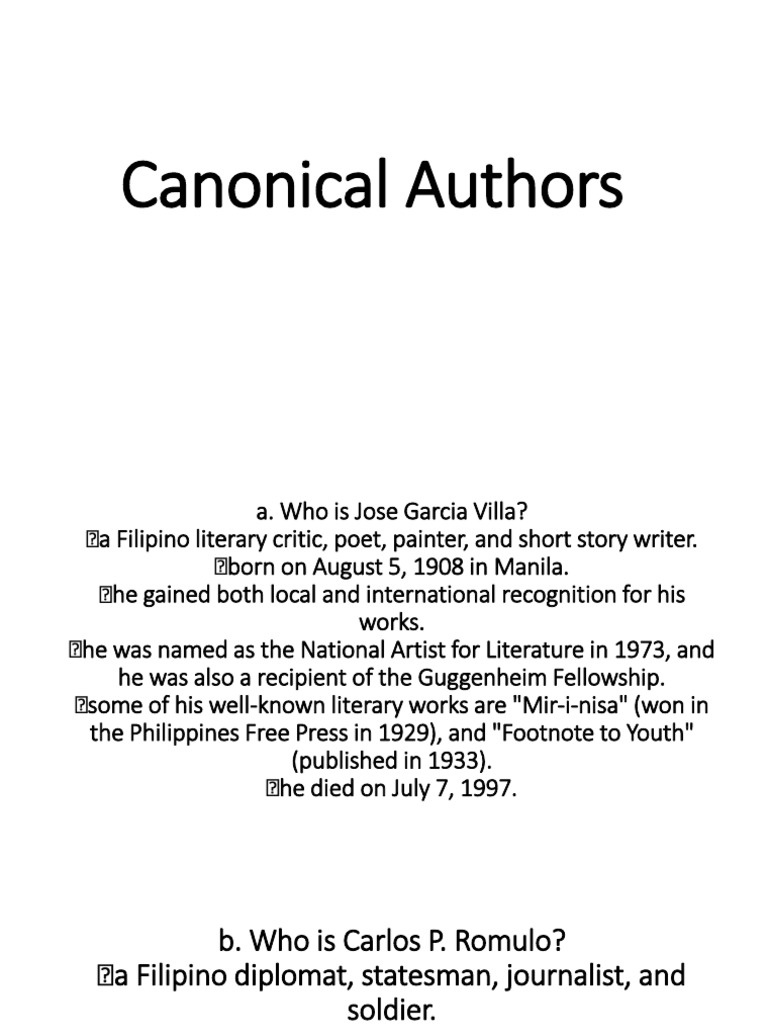 Canonical Authors.pptx Philippines Poetry