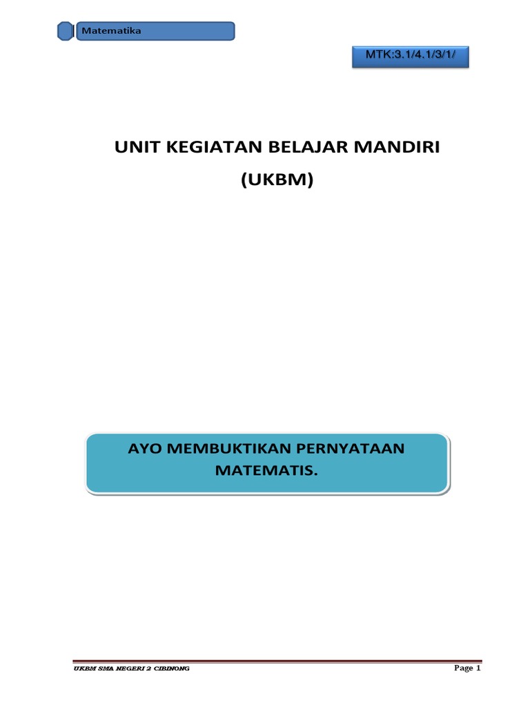 Rangkuman Induksi Matematika