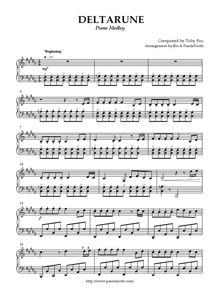 Deltarune Piano Medley