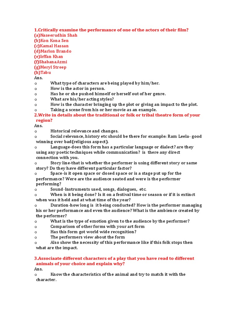 FTII Acting Course: Key Insights and Analysis | PDF | Actor ...