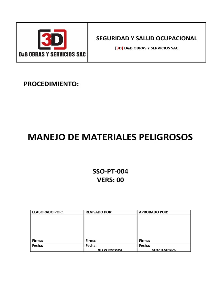Manejo de Materiales Peligrosos | PDF | Mercancías peligrosas ...