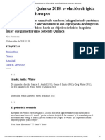 Premio Nobel de Química 2018_ Evolución Dirigida de Enzimas y Anticuerpos