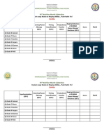 Scoresheet For Zumba