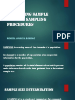 Describing Sample Size and Sampling Procedures