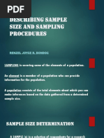 Describing Sample Size and Sampling Procedures