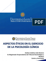 Aspectos Eticos en El Ejecicio de La Psicologia Clinica PDF