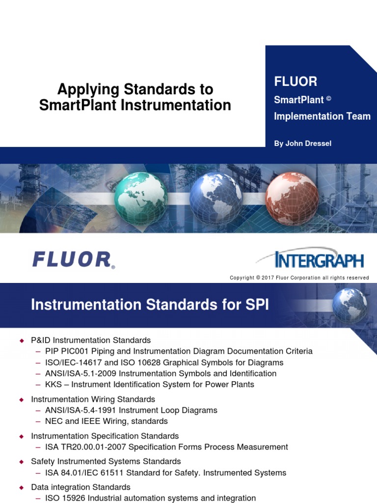 Applying Standards To SmartPlant Instrumentation PDF Instrumentation Specification