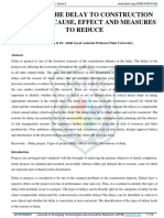 To Study The Delay To Construction Proje PDF