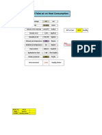 Effect of False Air On Heat Consumption: Note Change Values Only in Shaded Cells