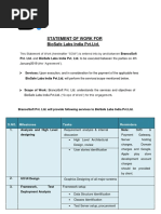 Statement of Work For Biosafe Labs India PVT - LTD.: S.No. Milestones Tasks Reminders