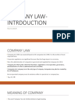 COMPANY LAW INTRODUCTION