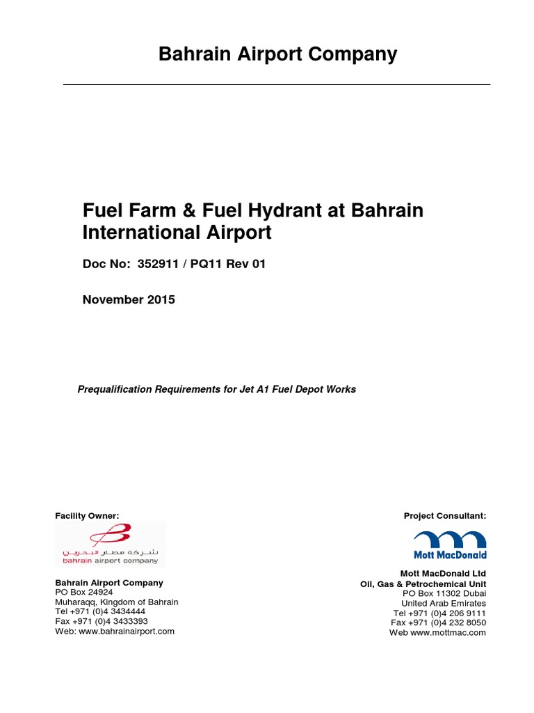 PQ 11 R01 Fuel Depot Rev 01 PDF Joint Venture Pipeline