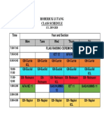 My Class Schedule 2019-2020