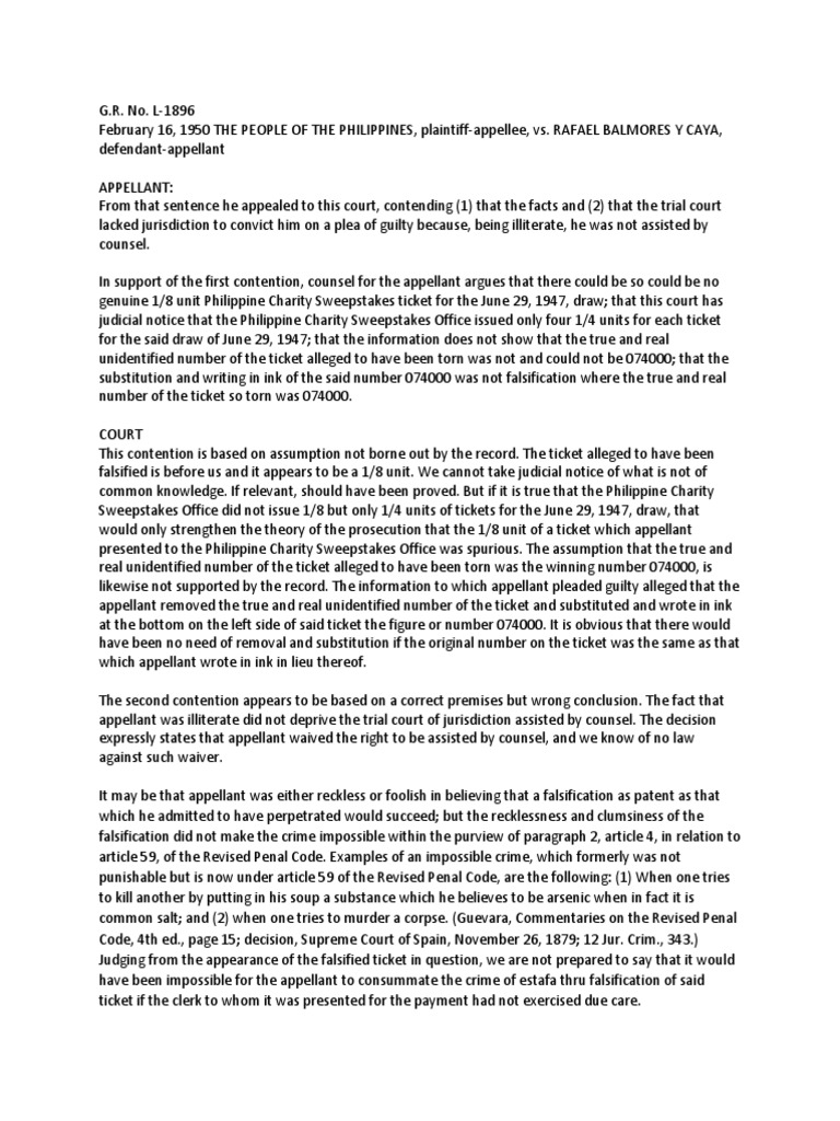 Estafa and Falsification Case Ruling | PDF | Appeal | Crime & Violence