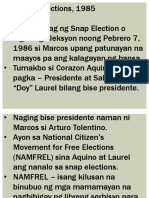 Snap Election and Simula NG EDSA People Power 1