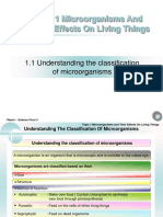 Topic 1 Microorganisms and Their Effects On Living Things: 1.1 Understanding The Classification of Microorganisms