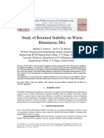 Study of Retained Stability On Warm Bituminous Mix: Volume 1, 2017, Pages 144-149