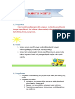 Diabetes Melitus: A. Pengertian