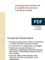 Role of Corporate Governance in Satyam Scam