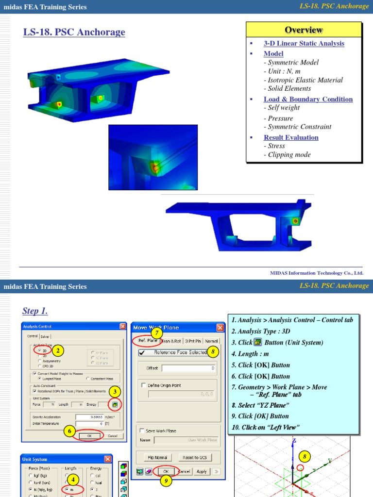 FEA Tutorials - Midas PDF | PDF | Vertex (Geometry) | Finite Element Method