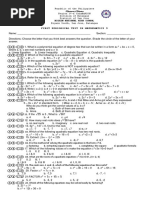 First periodical test in Math 9