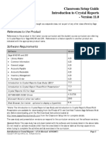 Classroom Setup Guide Introduction To Crystal Reports - Version 11.0