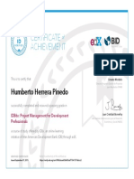 Certificate Achievement: Humberto Herrera Pinedo
