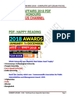 Exam Focus Channel: Current Affairs 2018 PDF Awards & Honours