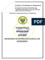 Question Bank 2019-2020: Dayananda Sagar Academy of Technology & Management