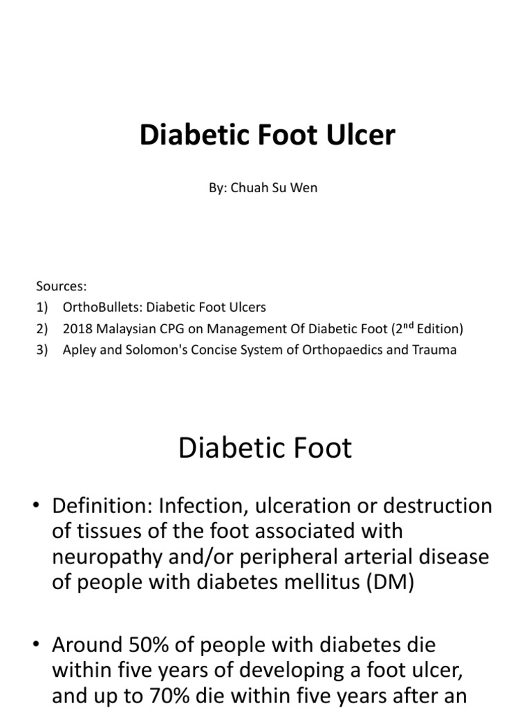 Management of Diabetic Foot Ulcers | PDF | Wound | Diabetes Mellitus