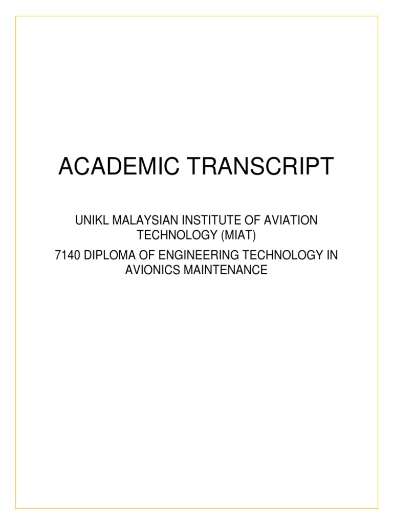 Academic Transcript | PDF | Business | Computers