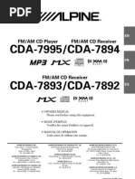 Download Alpine CDA 7894RB by Anthony_Wake_9194 SN42035090 doc pdf