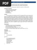 Adc Interfacing With Arm Processor