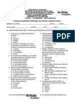 Examen de confección de vestidos y la industria textil