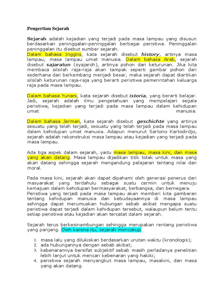 Hubungan Sebab Akibat Dalam Sejarah Disebut Coba Sebutkan