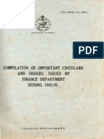 Finance Dept Circulars 1992-93